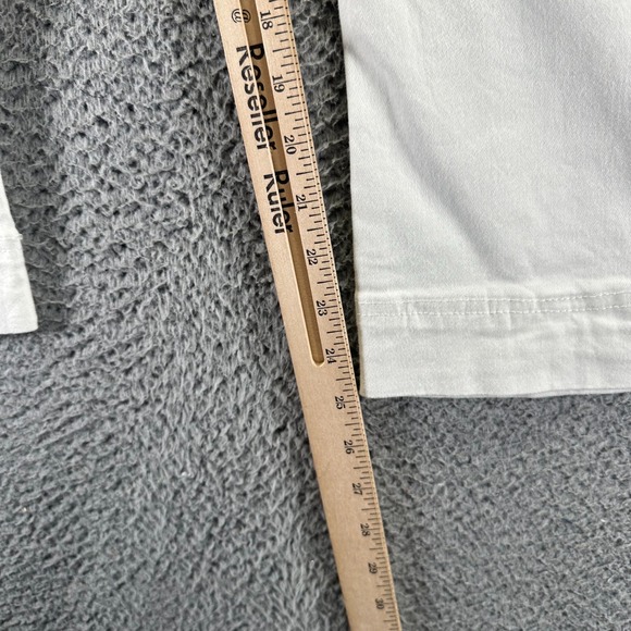 Buffalo David Bitton Brigette Pant Womens 10 White Cotton Crop Wide-Leg Stretch - Picture 10 of 12